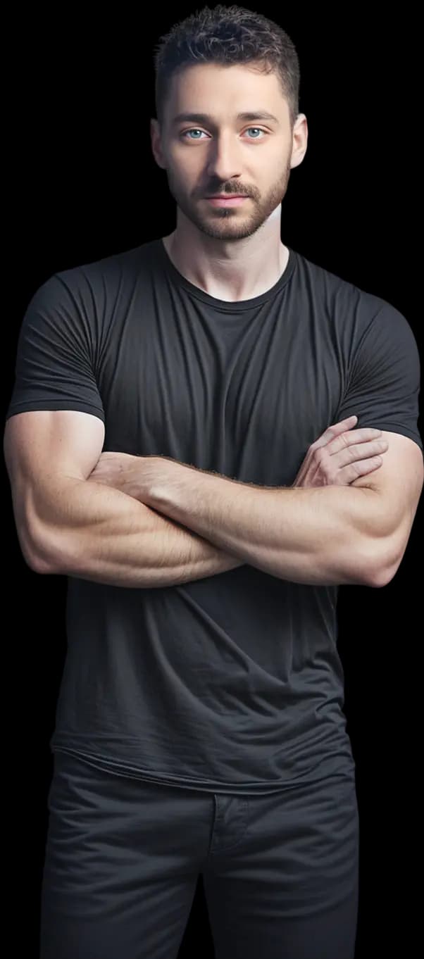 Samuel Davis, founder of GameServersHub, arms crossed